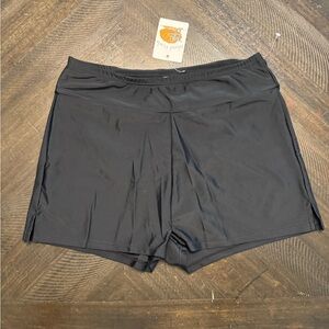 Island Pearls Black Swim Shorts Size 12